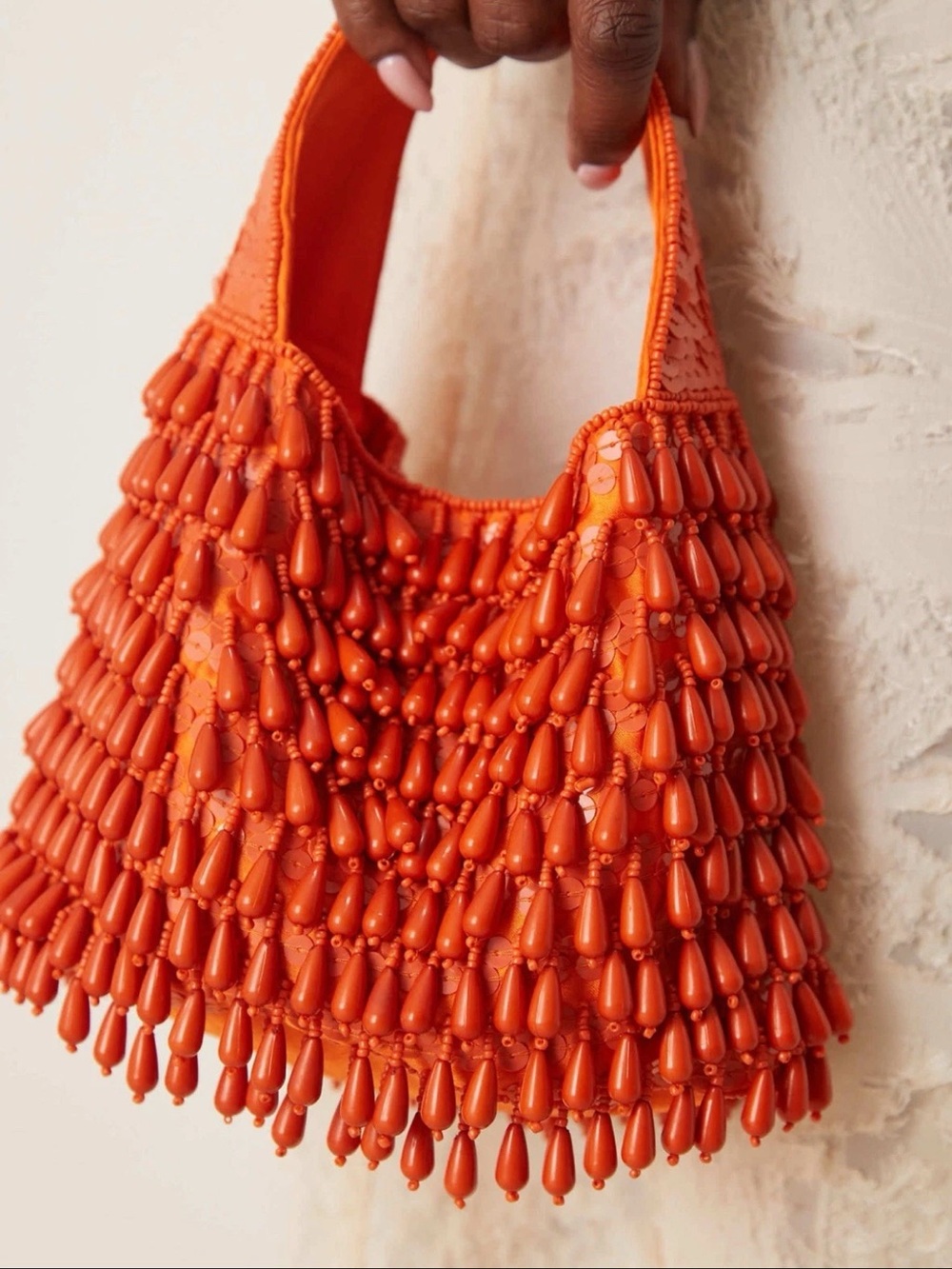 ASOS Design droplet beaded bag